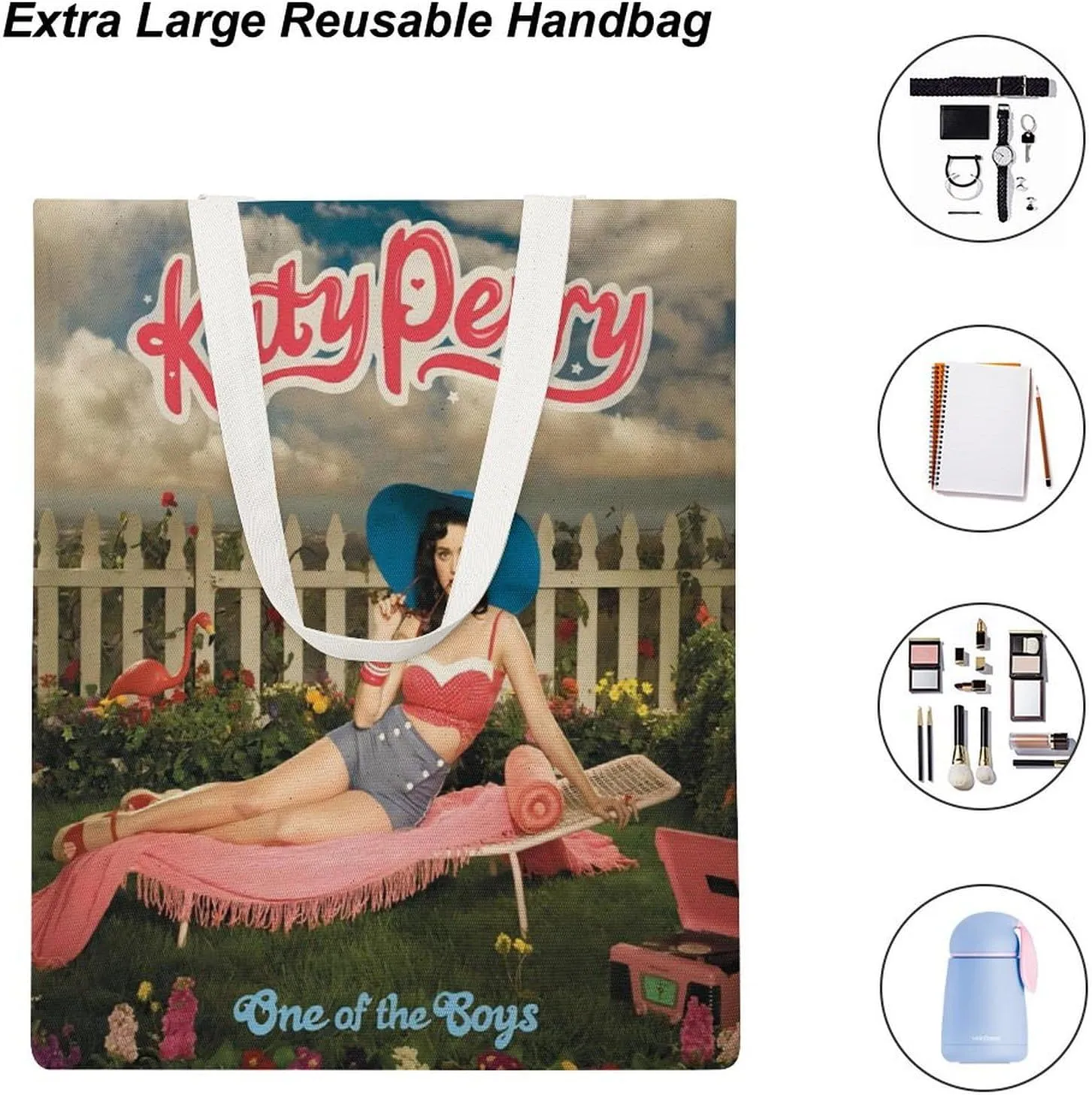 Pop Music Tote Bags, Womens Shoulder Bag, Print Travel Bag, Novelty Canvas Tote Bag Double, Funny Reusable Grocery Bag