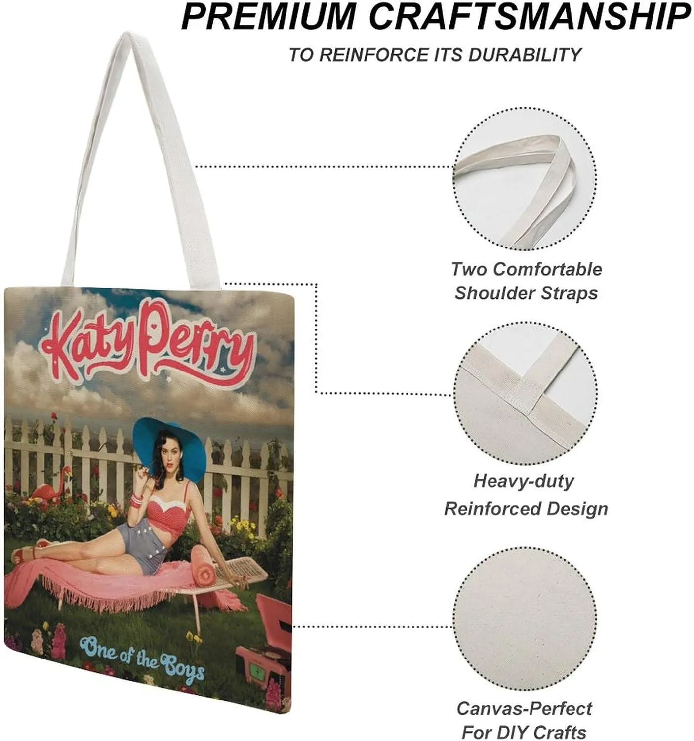 Pop Music Tote Bags, Womens Shoulder Bag, Print Travel Bag, Novelty Canvas Tote Bag Double, Funny Reusable Grocery Bag