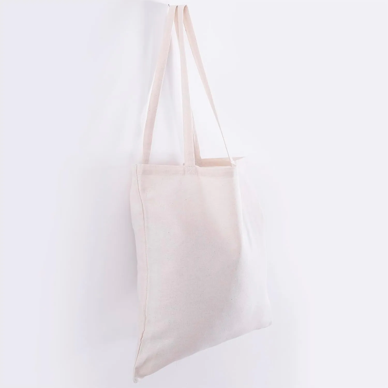 Popular Handicrafts 12 Pack Economical 14"x15" Cotton Tote Bag Lightweight Reusable Grocery Shopping Cloth Bags