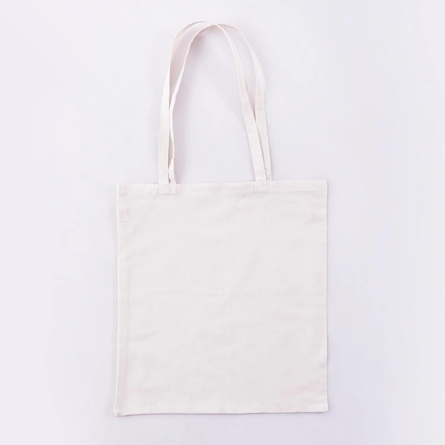 Popular Handicrafts 12 Pack Economical 14"x15" Cotton Tote Bag Lightweight Reusable Grocery Shopping Cloth Bags