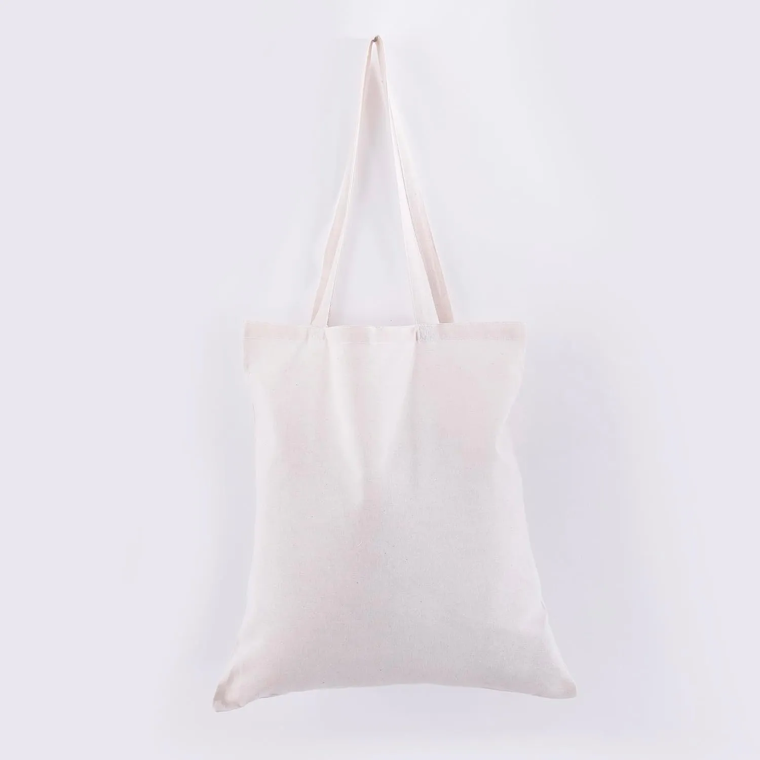 Popular Handicrafts 12 Pack Economical 14"x15" Cotton Tote Bag Lightweight Reusable Grocery Shopping Cloth Bags