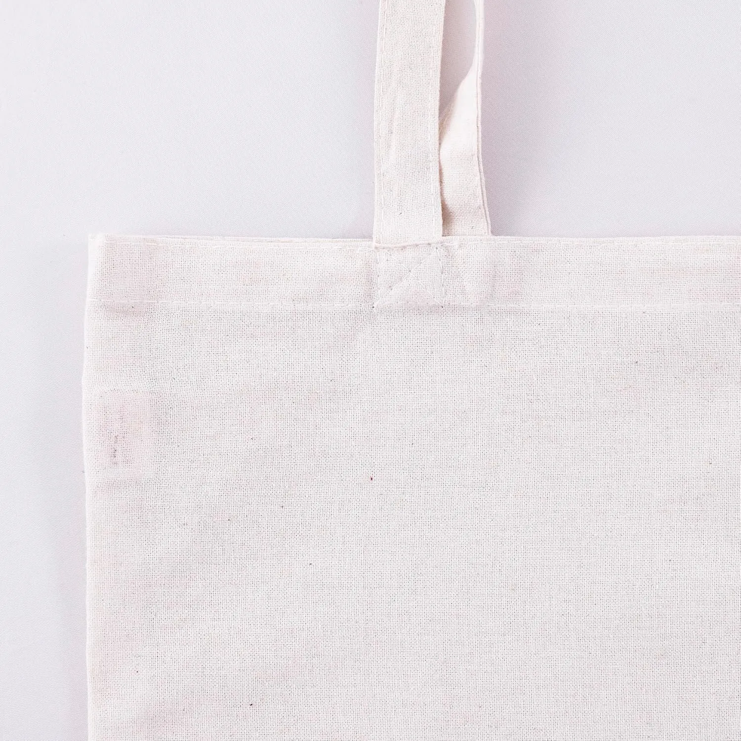 Popular Handicrafts 12 Pack Economical 14"x15" Cotton Tote Bag Lightweight Reusable Grocery Shopping Cloth Bags