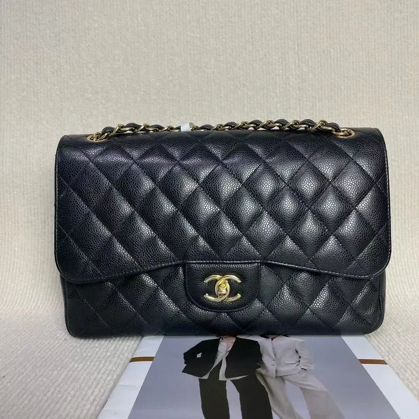 Preloved Chanel Classic Flap CF Bag Black Shoulder Bag