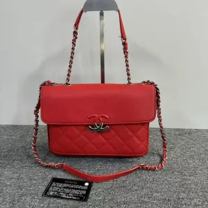 Preloved Chanel Quilted Shoulder Bag Red