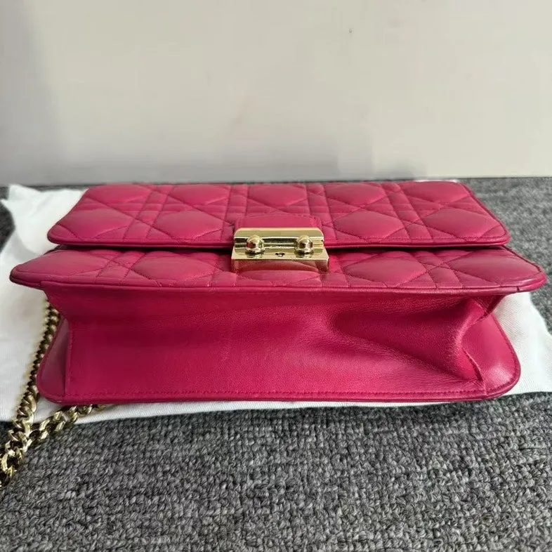 Preloved Dior Diorama Pink Leather Shoulder Bag