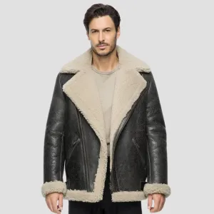 Premium Black Lambskin Leather Jacket With Faux Fur Lining