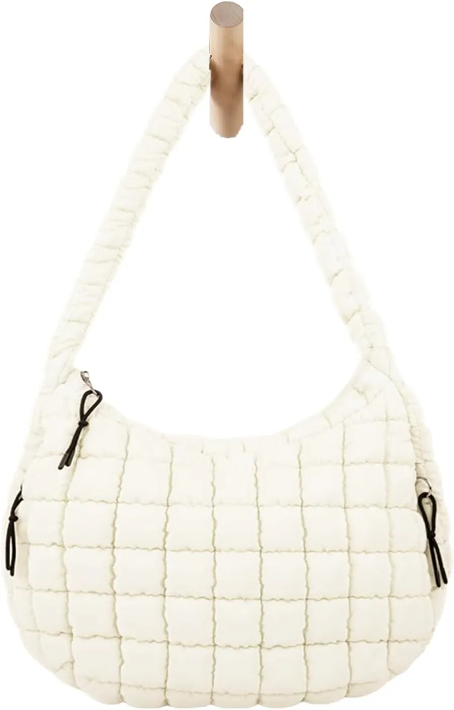 Puffer Tote Bag for Women, Large Quilted Carryall Soft Puffy Crossbody Hobo Handbag