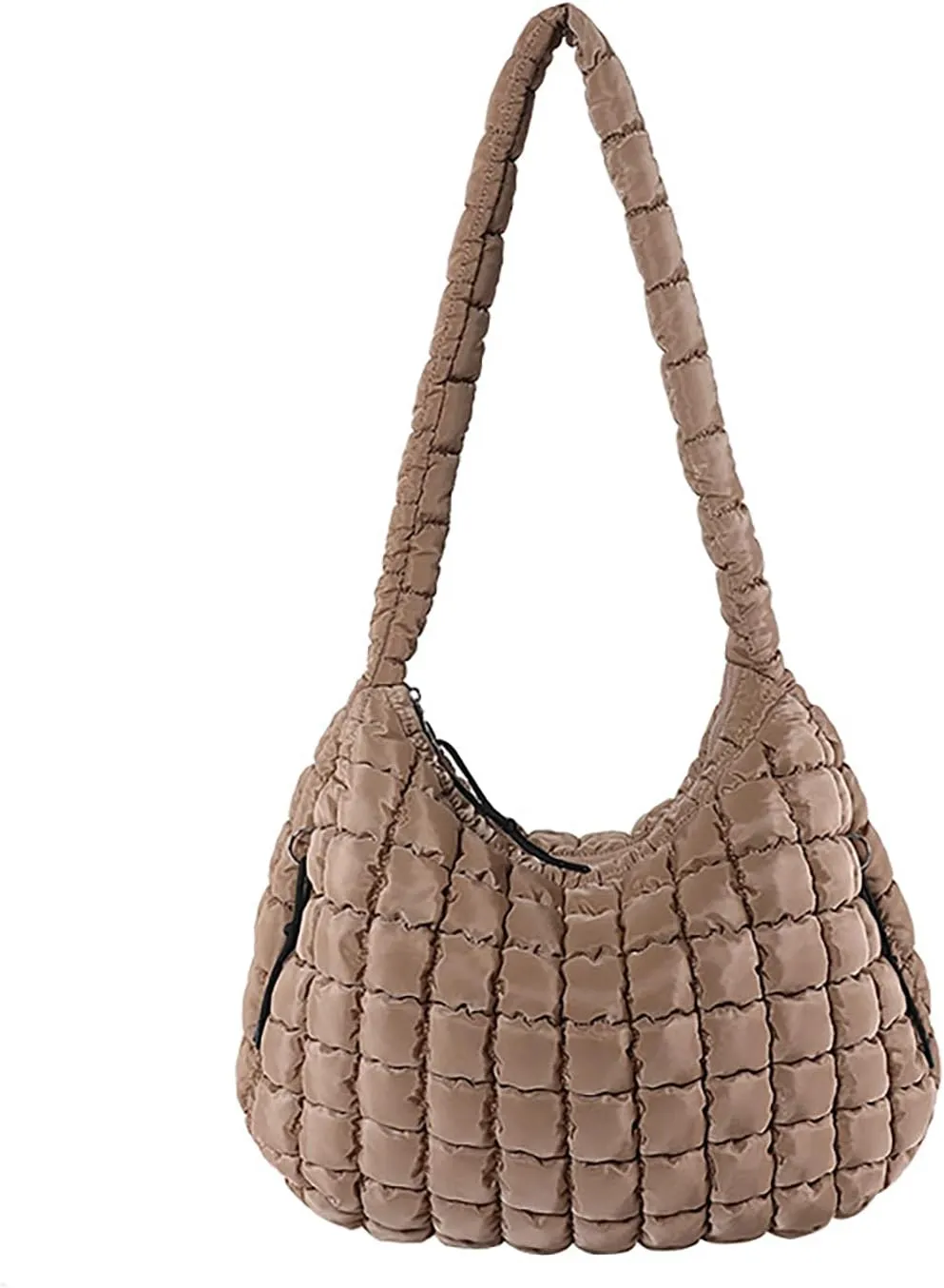 Puffer Tote Bag for Women Quilted Carryall Bags Large Crossbody Bag Puffy Shoulder Bag Lightweight Hobo Handbags
