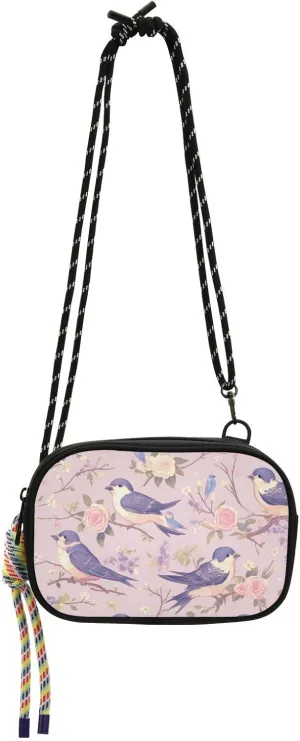 Purple Swallow Birds Womens Cross Body Purse Trendy Small Shoulder Bags with Adjustable Strap for Women Shopping