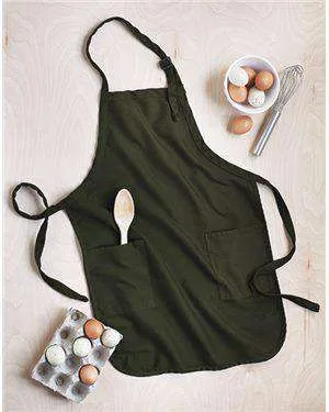 Q-Tees Full-Length Two-Pocket Bib Apron - Q4350