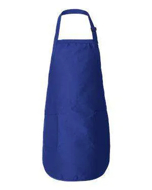 Q-Tees Full-Length Two-Pocket Bib Apron - Q4350