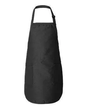 Q-Tees Full-Length Two-Pocket Bib Apron - Q4350