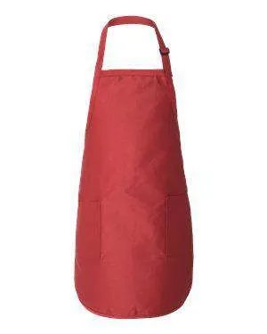Q-Tees Full-Length Two-Pocket Bib Apron - Q4350