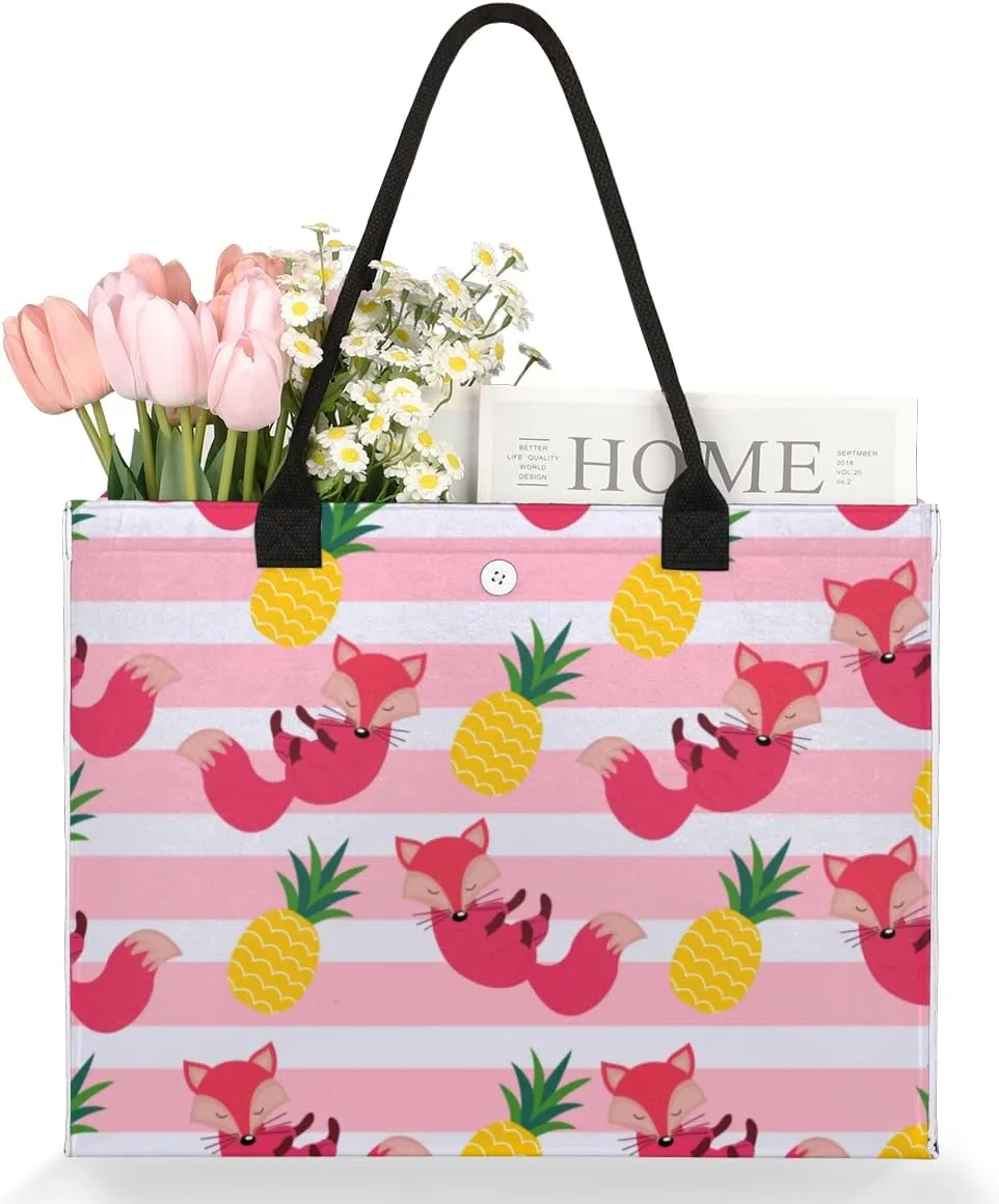 QsirBC Foods Lemon Tote Bag for Women Shoulder Bags with Pockets Handbags Purses Large Totes