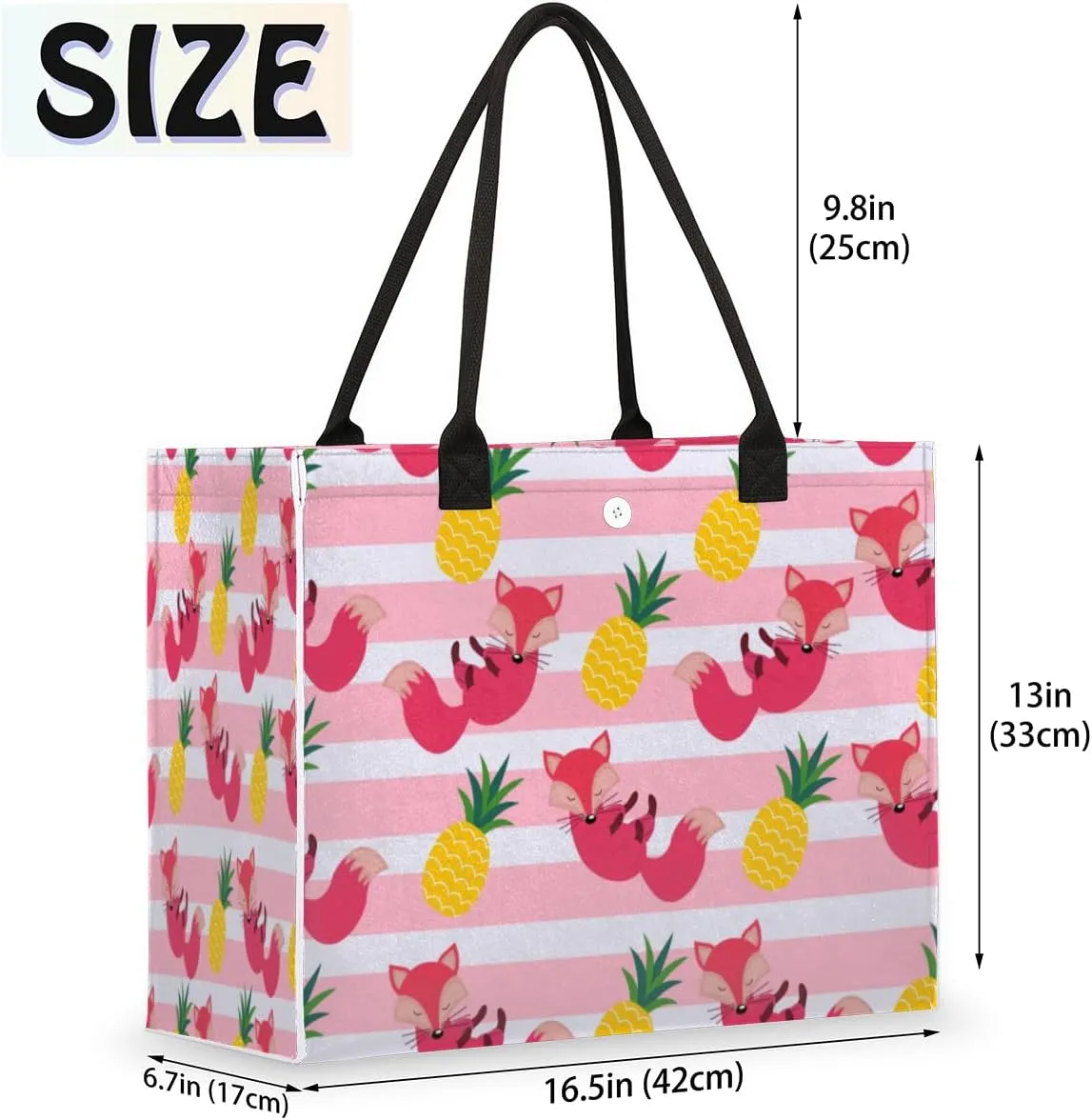 QsirBC Foods Lemon Tote Bag for Women Shoulder Bags with Pockets Handbags Purses Large Totes