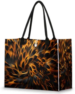 QsirBC Geometrical Design Tote Bag for Women Shoulder Bags with Pockets Handbags Purses Large Totes
