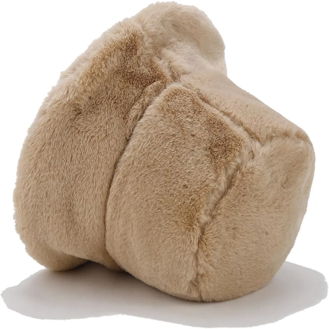 Quanhaigou Winter Faux Fur Bucket Hat,Fuzzy Warm Hat for Women Men, Fluffy Fisherman Cap