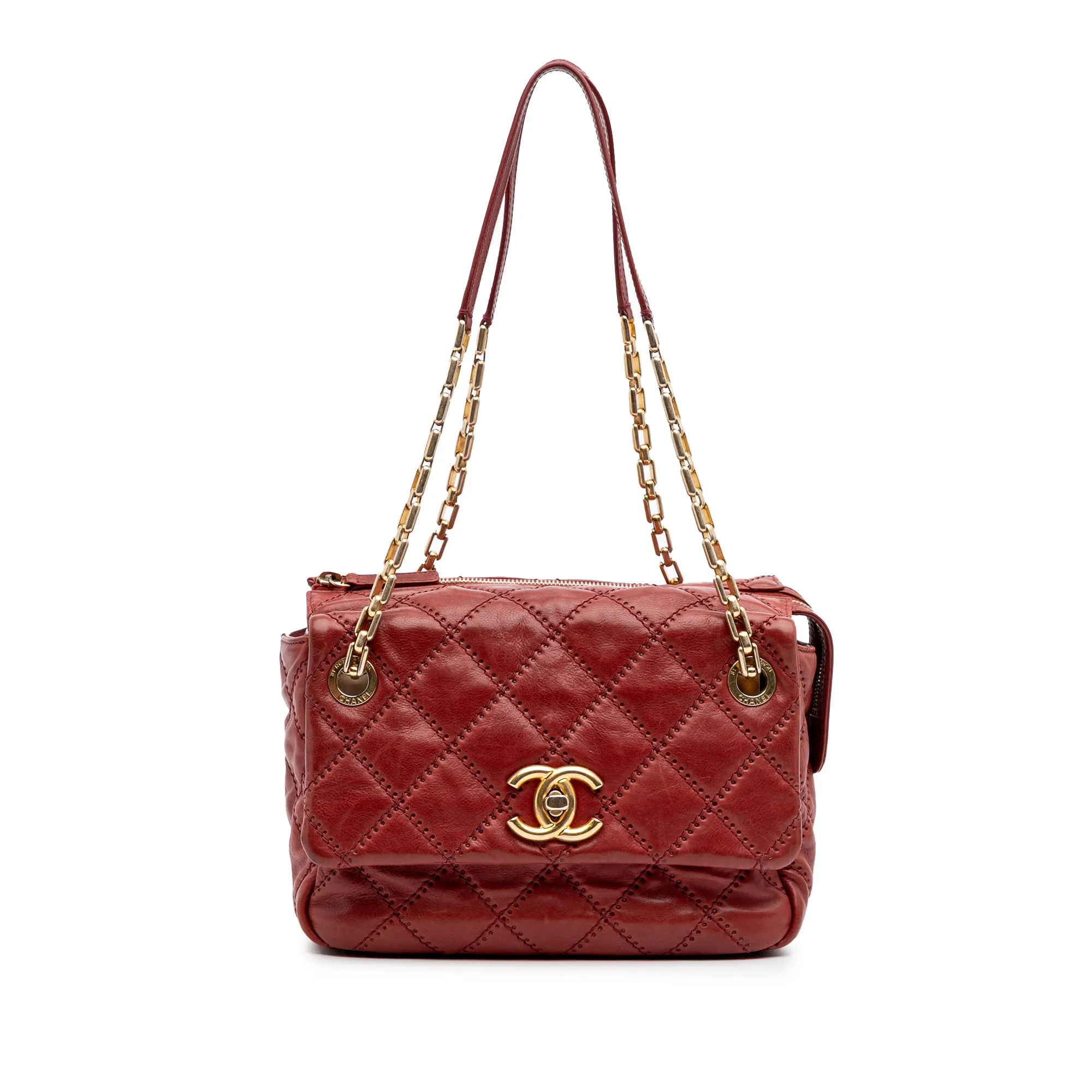 Quilted Calfskin Retro Chain Camera Flap