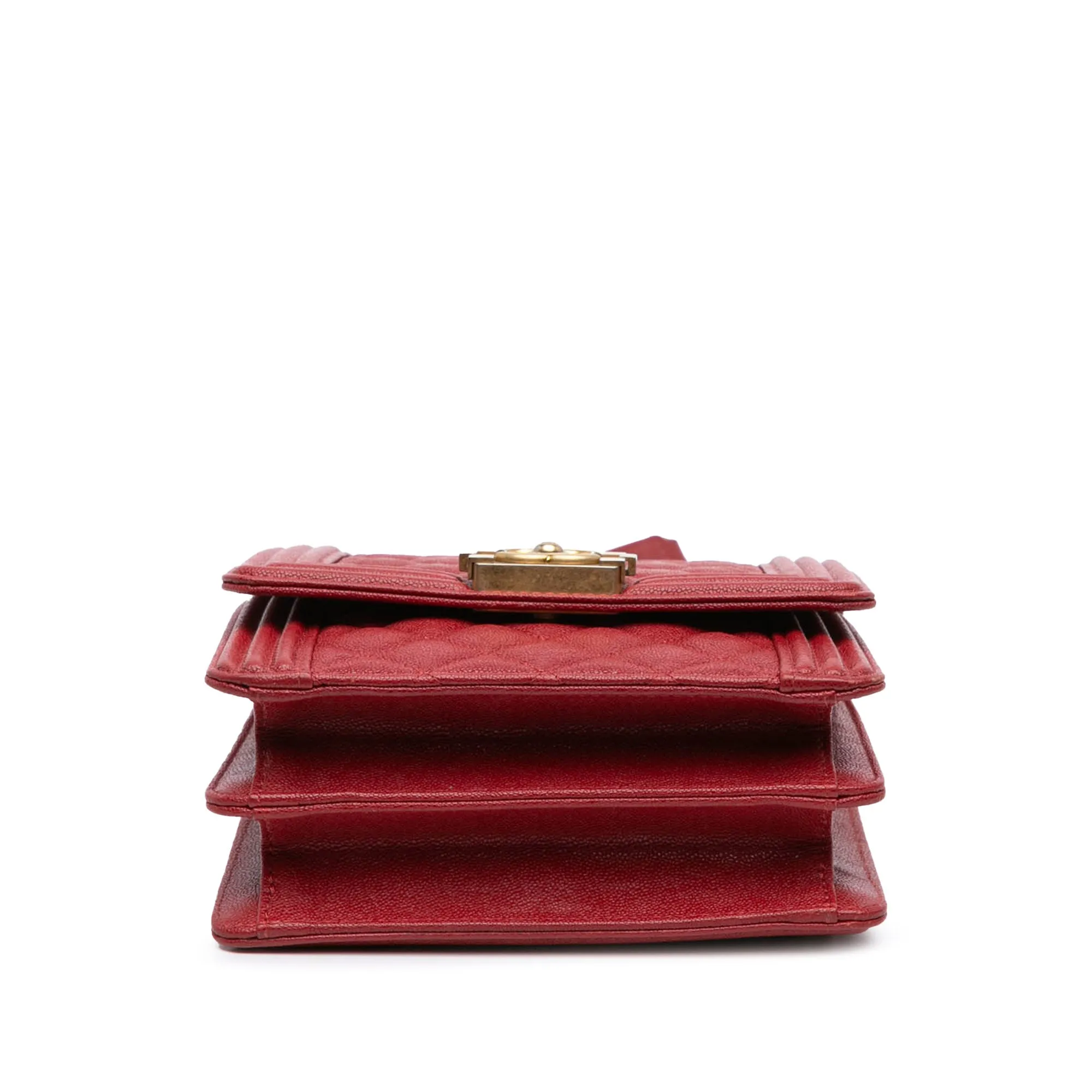 Quilted Caviar North South Boy Flap
