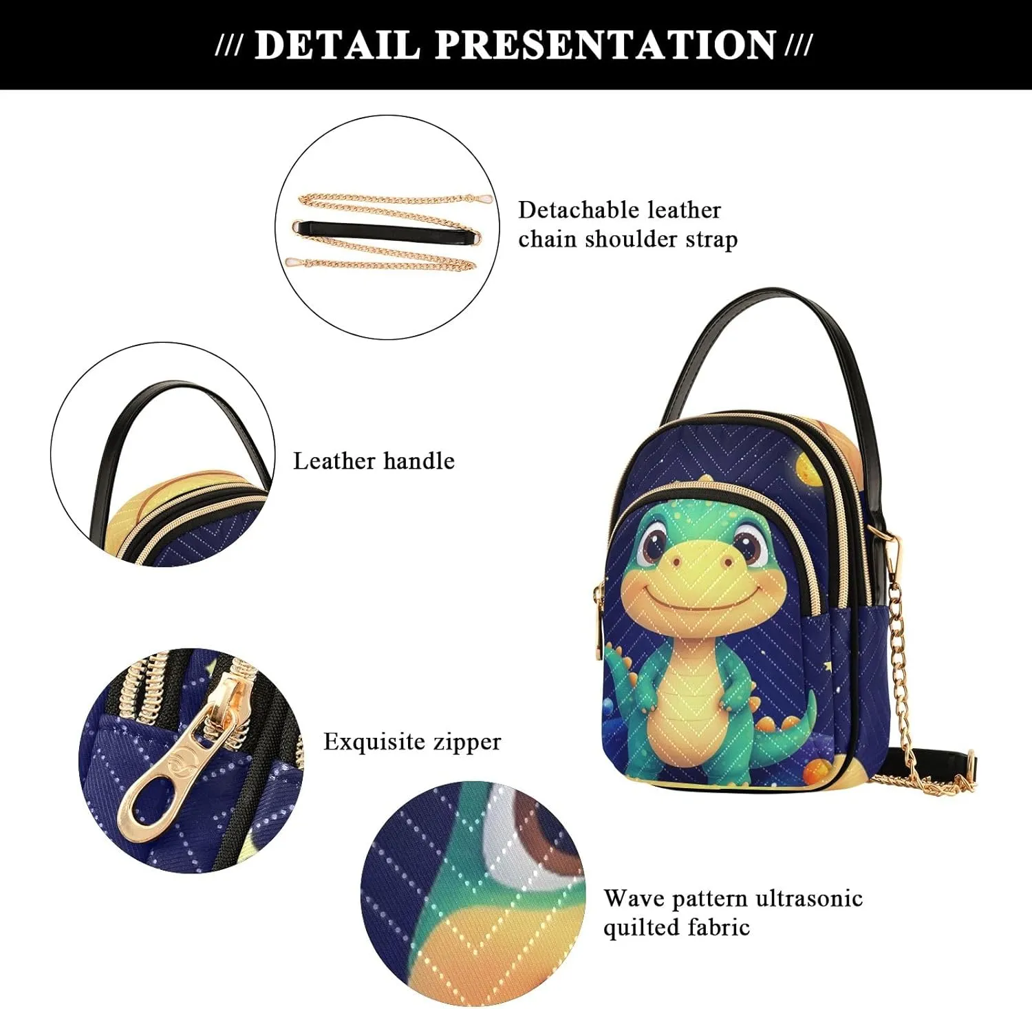 Quilted Crossbody Bag Small Shoulder Purse Women's Handbags Phone Purse with Chain