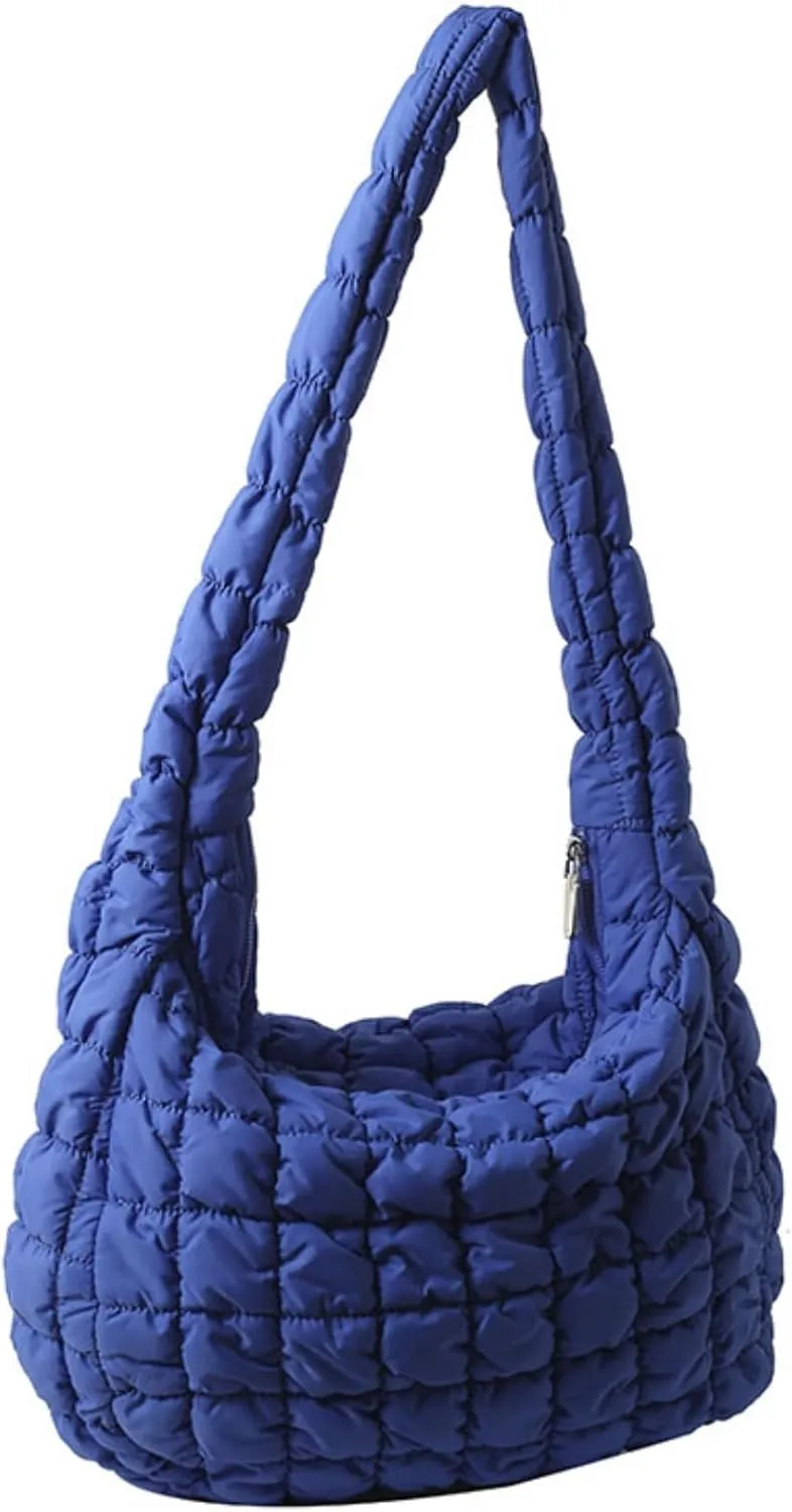 Quilted Crossbody Bag Women 2025 Puffer Tote Large Carryall Nylon Puffy Shoulder Pleated Cloud Bubble Messenger Bag