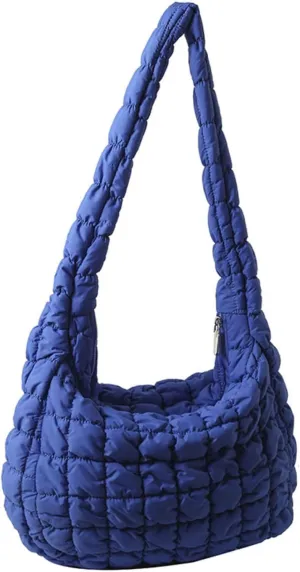 Quilted Crossbody Bag Women 2025 Puffer Tote Large Carryall Nylon Puffy Shoulder Pleated Cloud Bubble Messenger Bag