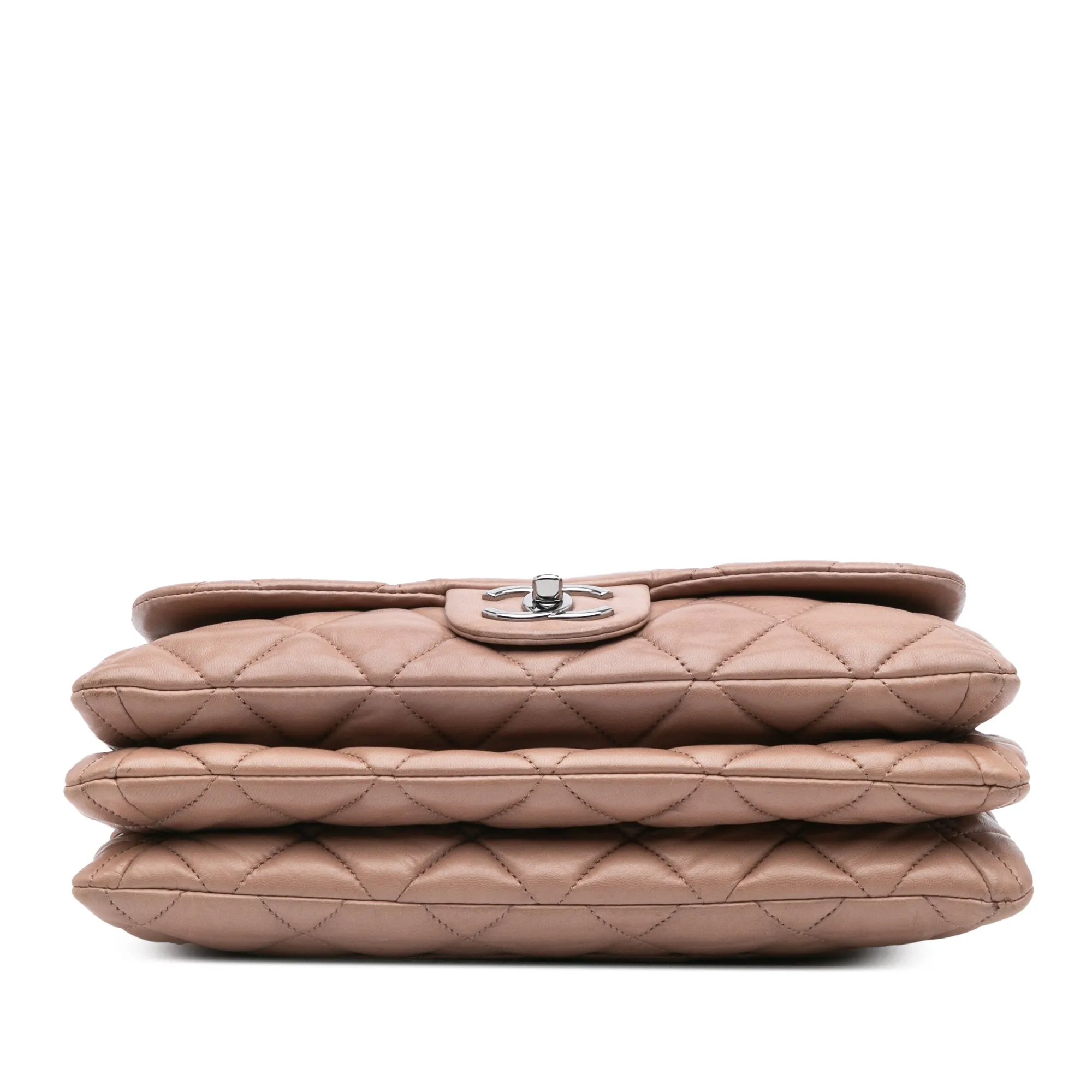 Quilted Lambskin 3 Accordion Flap
