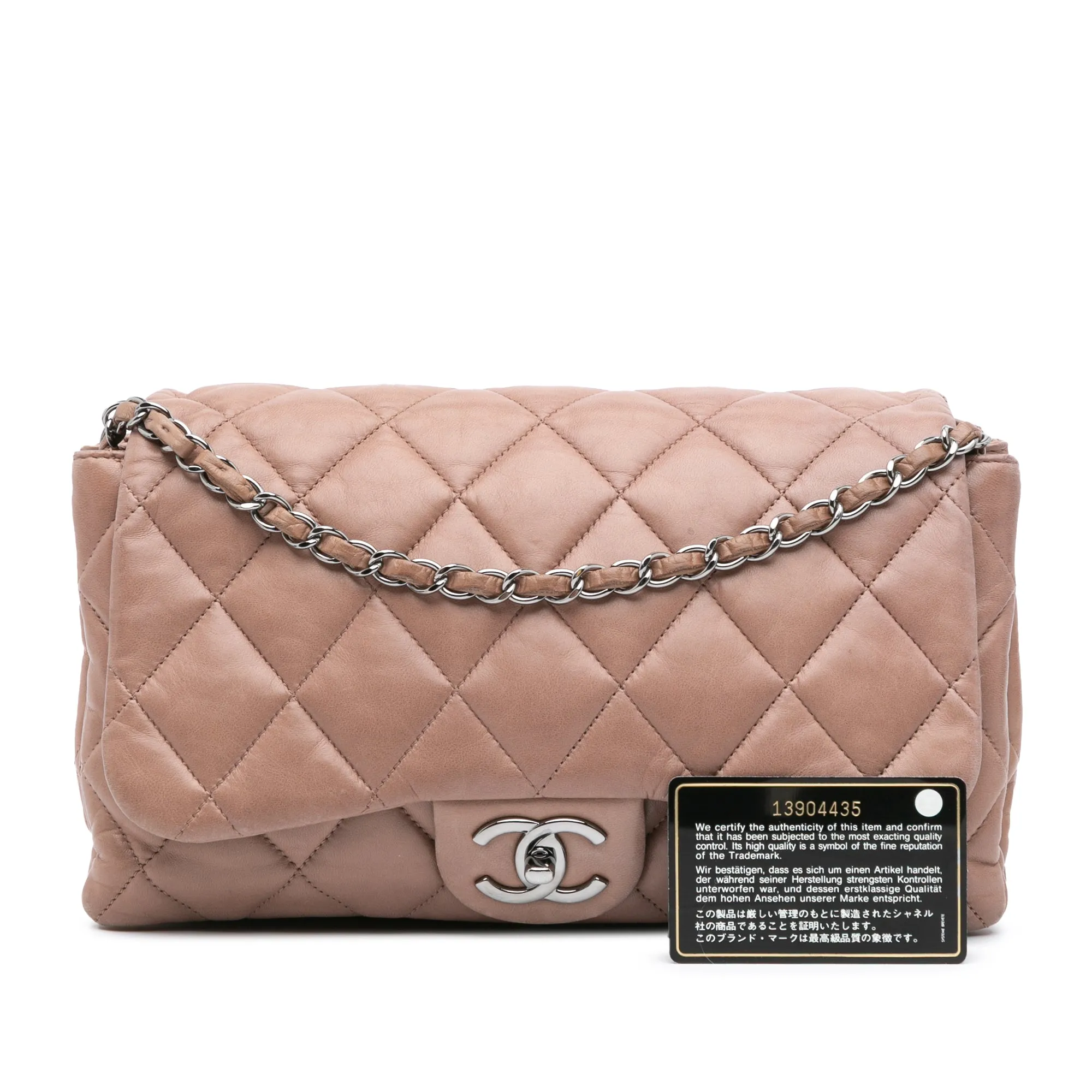Quilted Lambskin 3 Accordion Flap