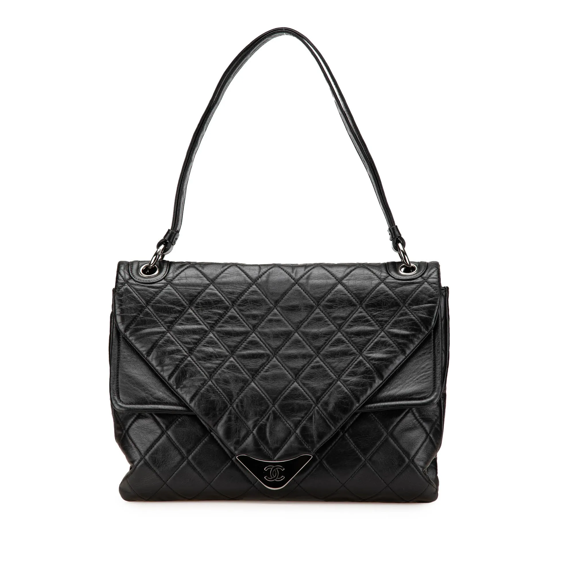 Quilted Lambskin Padded Envelope Double Flap