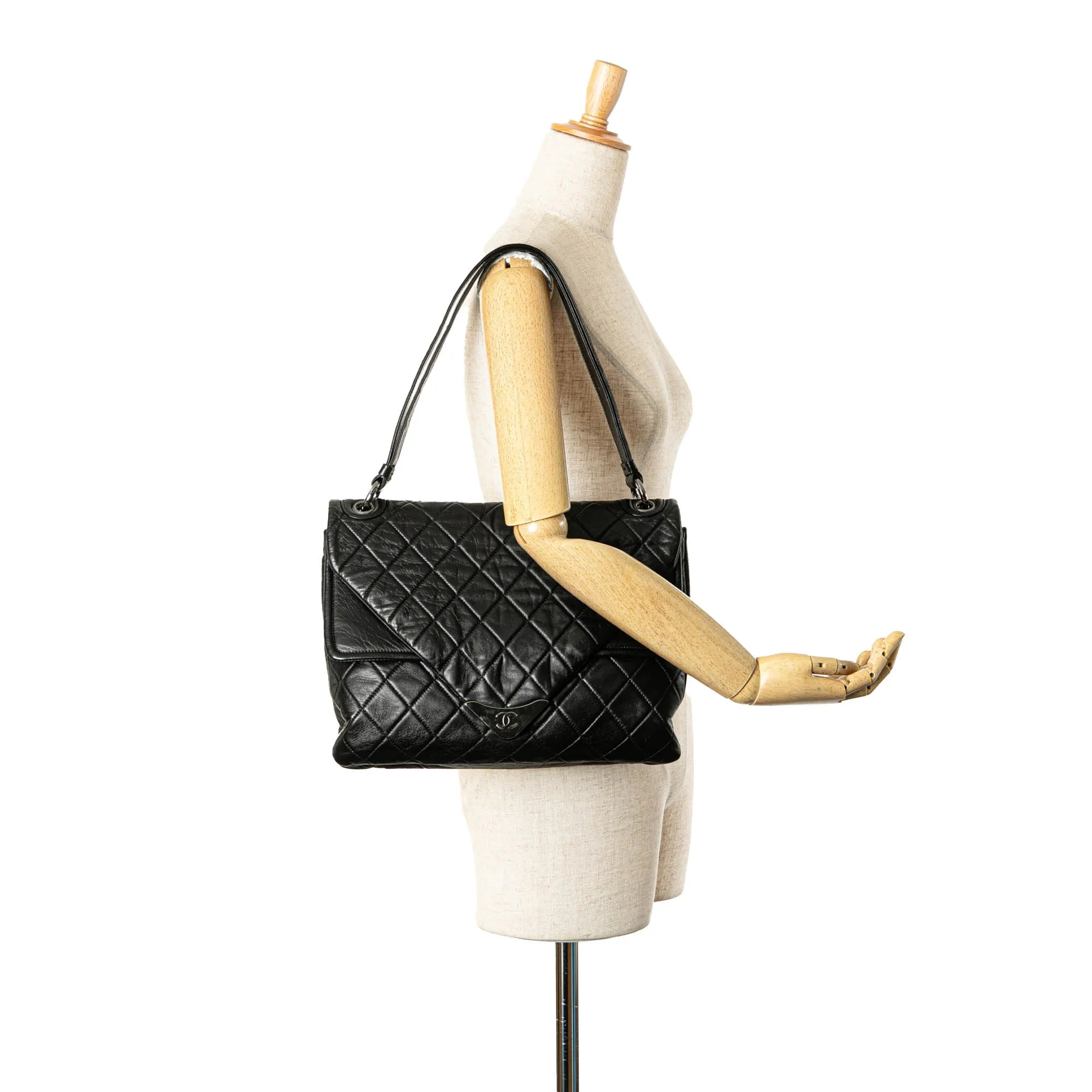 Quilted Lambskin Padded Envelope Double Flap