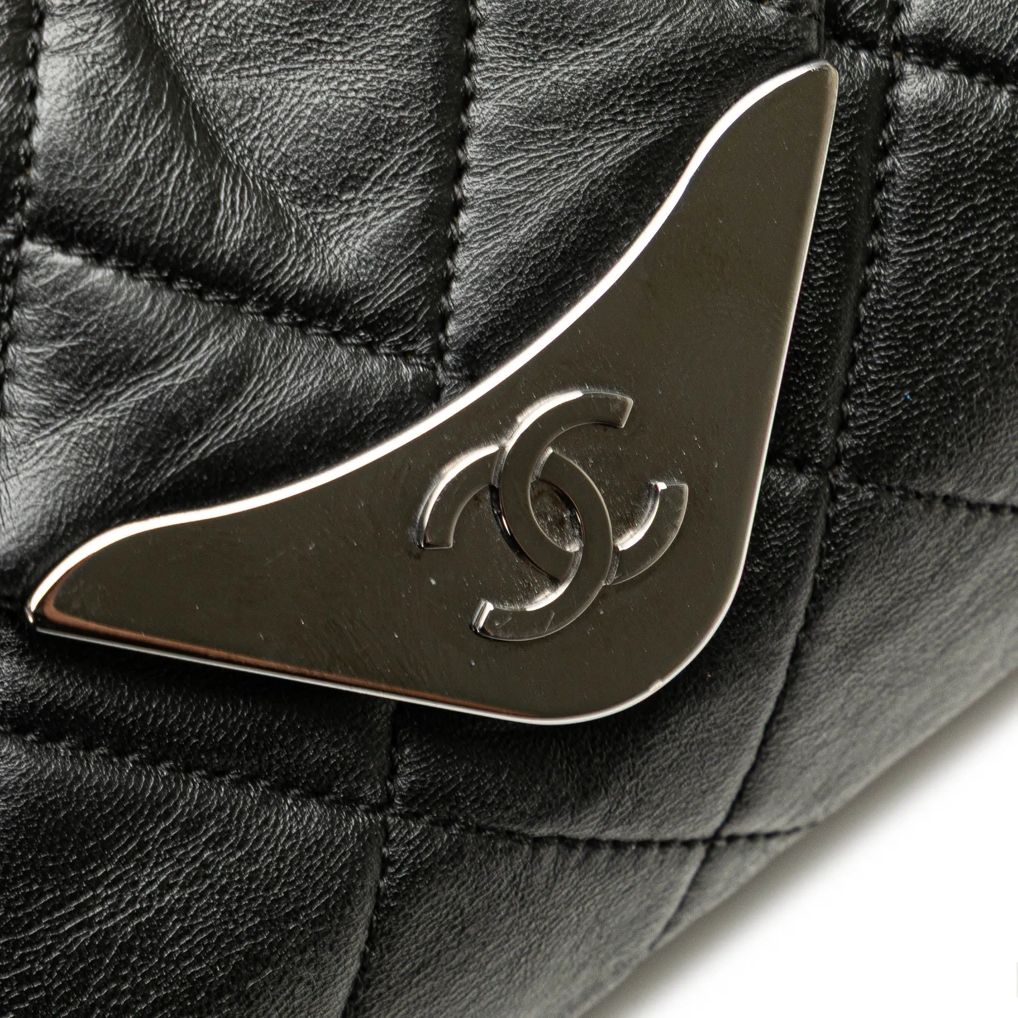 Quilted Lambskin Padded Envelope Double Flap