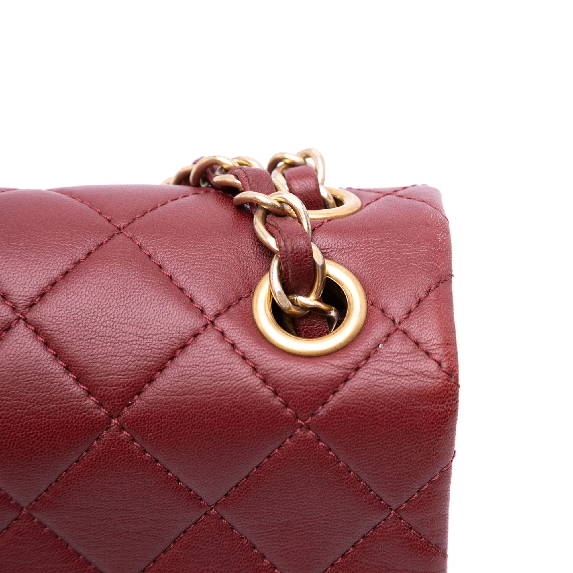 Quilted Lambskin Pagoda Accordion Flap