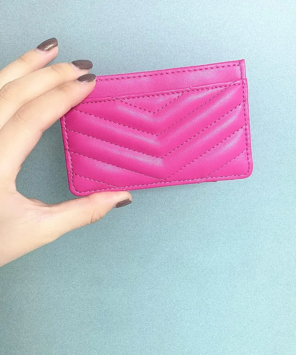 Quilted Leather Card Holder Wallet with RFID Blocking - Gifts for Teenage Girls and Women
