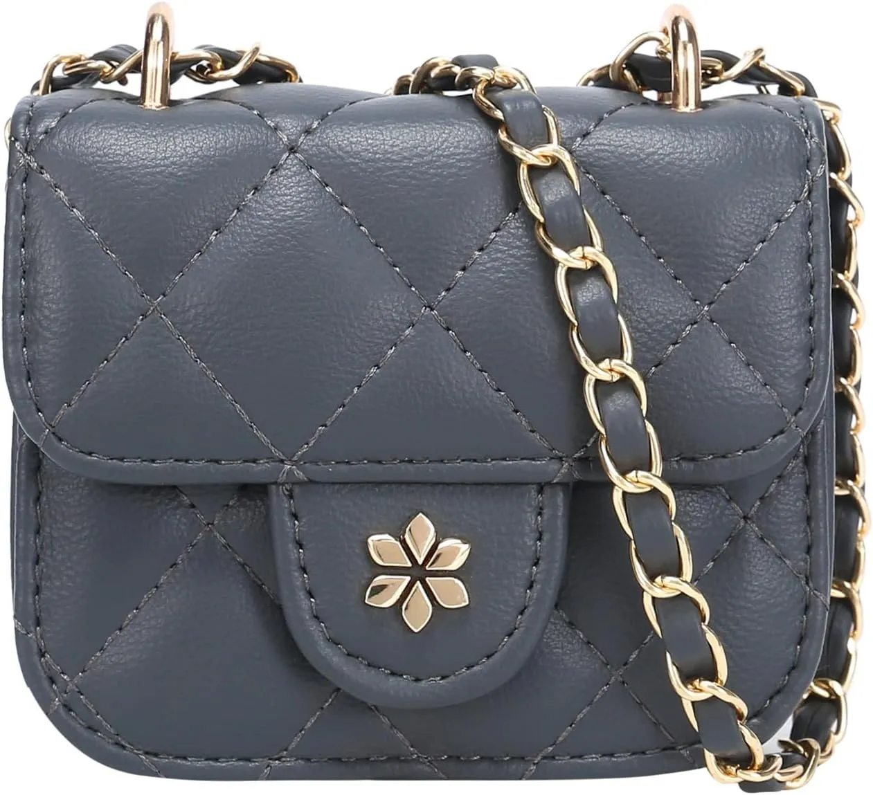 Quilted Mini Cross Body Bag - PU Vegan leather