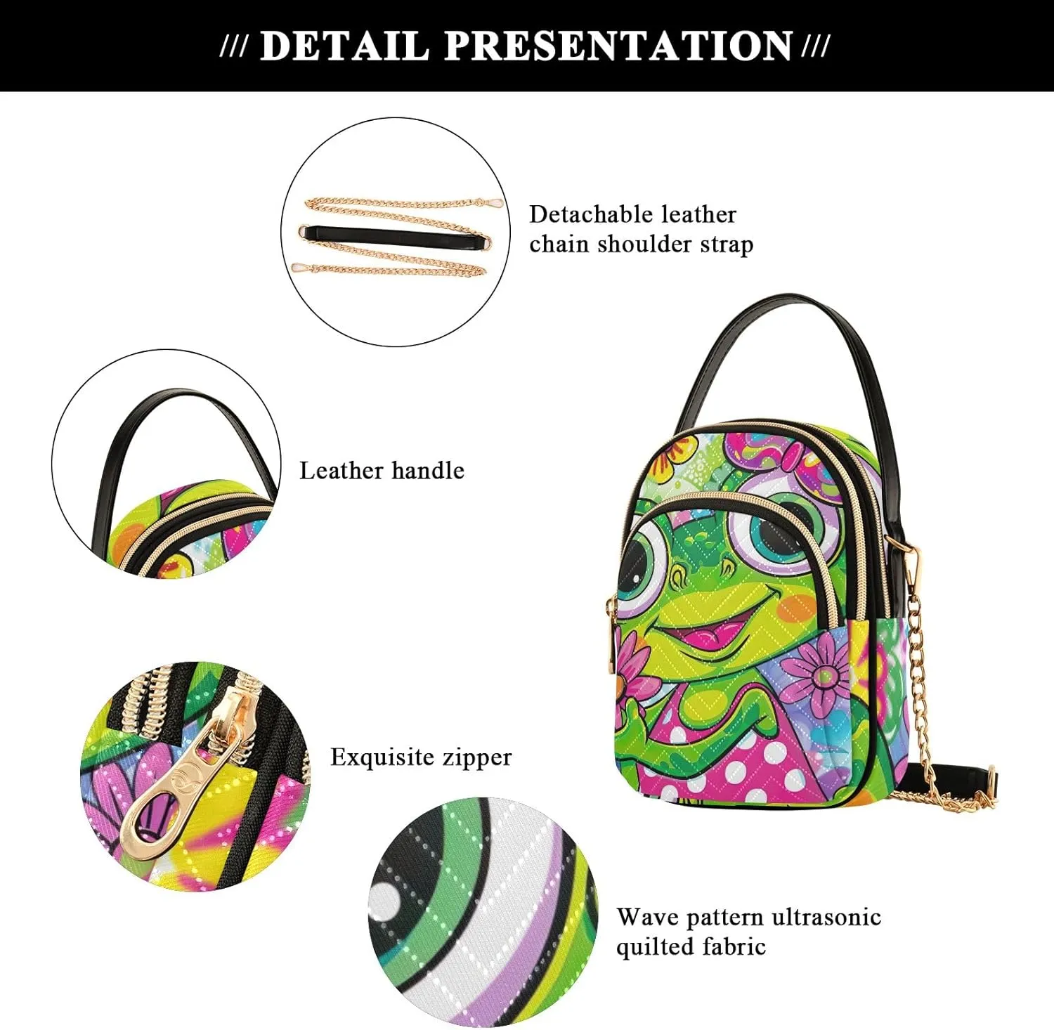 Quilted Purse with Chain Fashion Crossbody Bags for Women