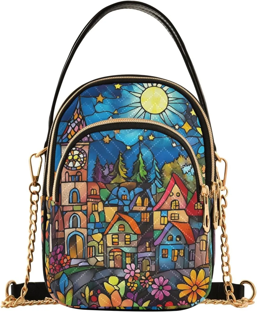 Quilted Shoulder Handbag Cell Phone Bag for Women