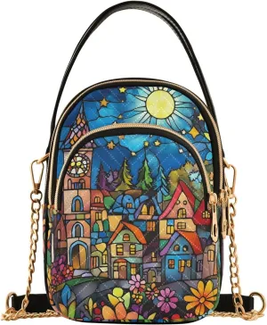 Quilted Shoulder Handbag Cell Phone Bag for Women