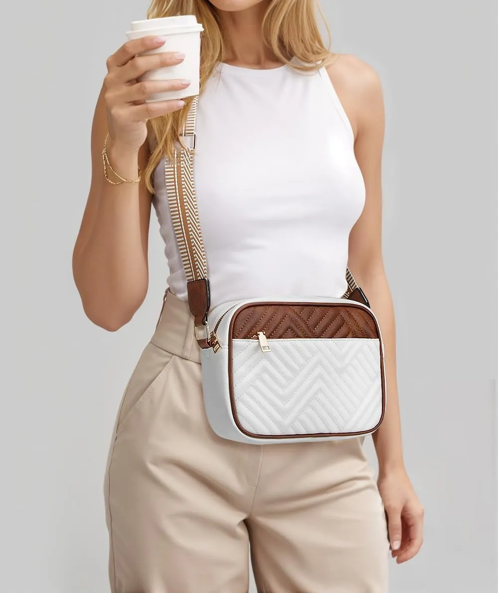 Quilted Vegan Leather Crossbody Bags for Women, Small Shoulder Crossbody Bag Womens Handbags, Purses for Women