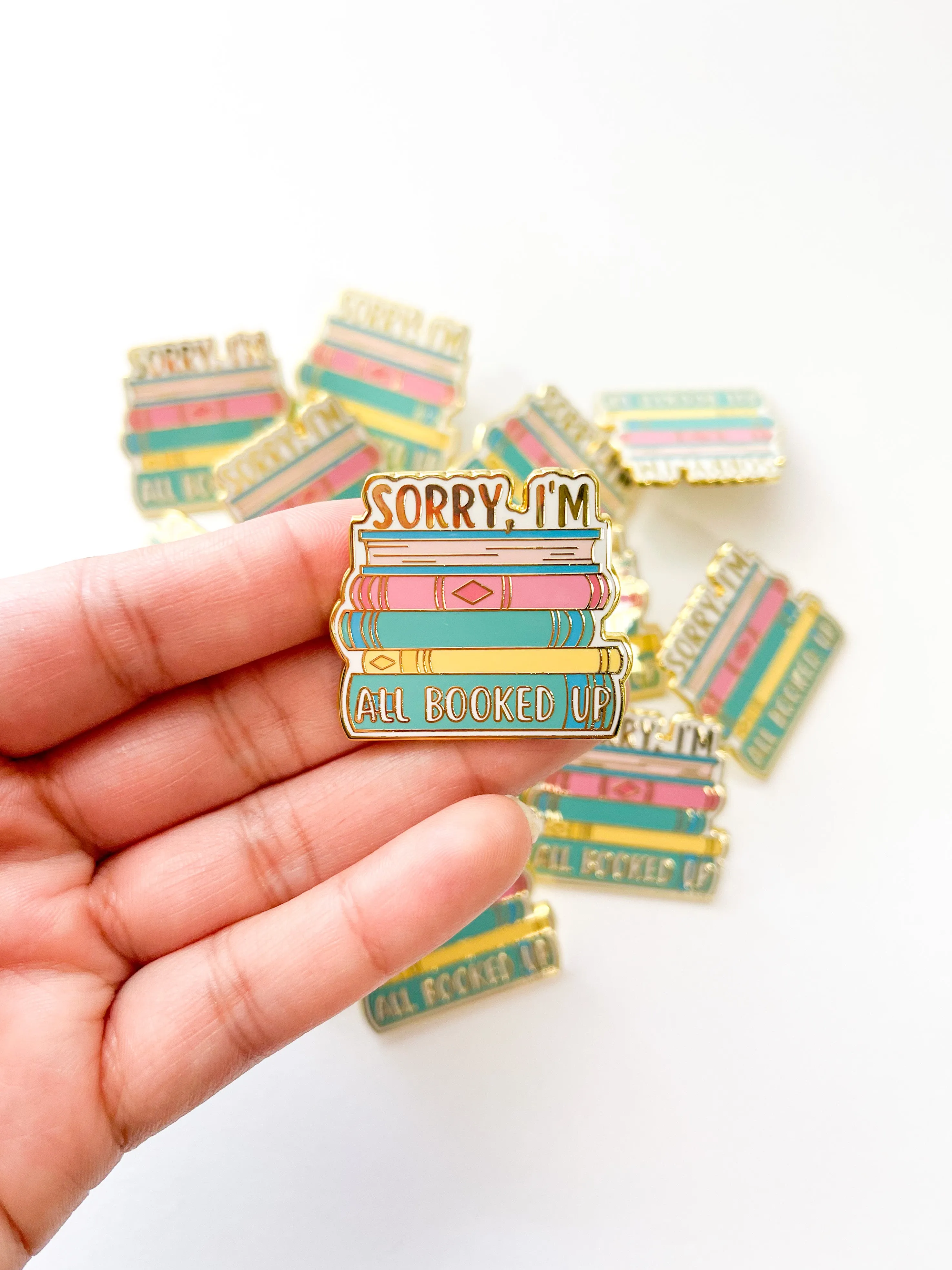 "All Booked" Enamel Pin