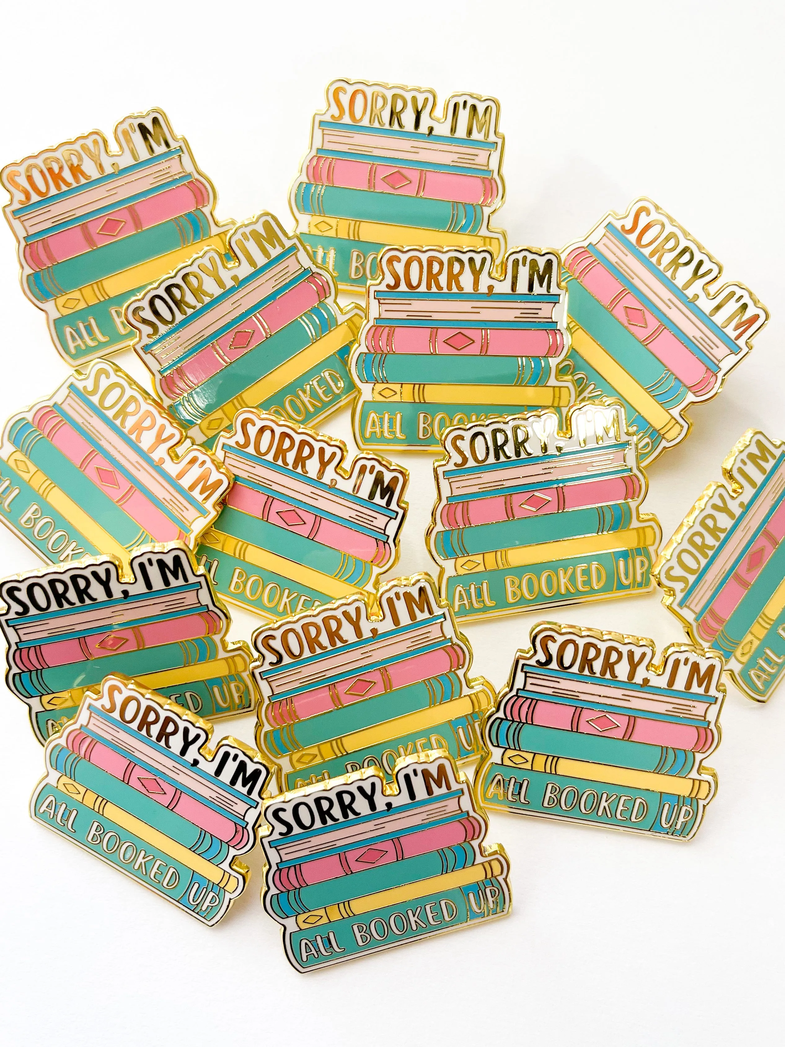 "All Booked" Enamel Pin
