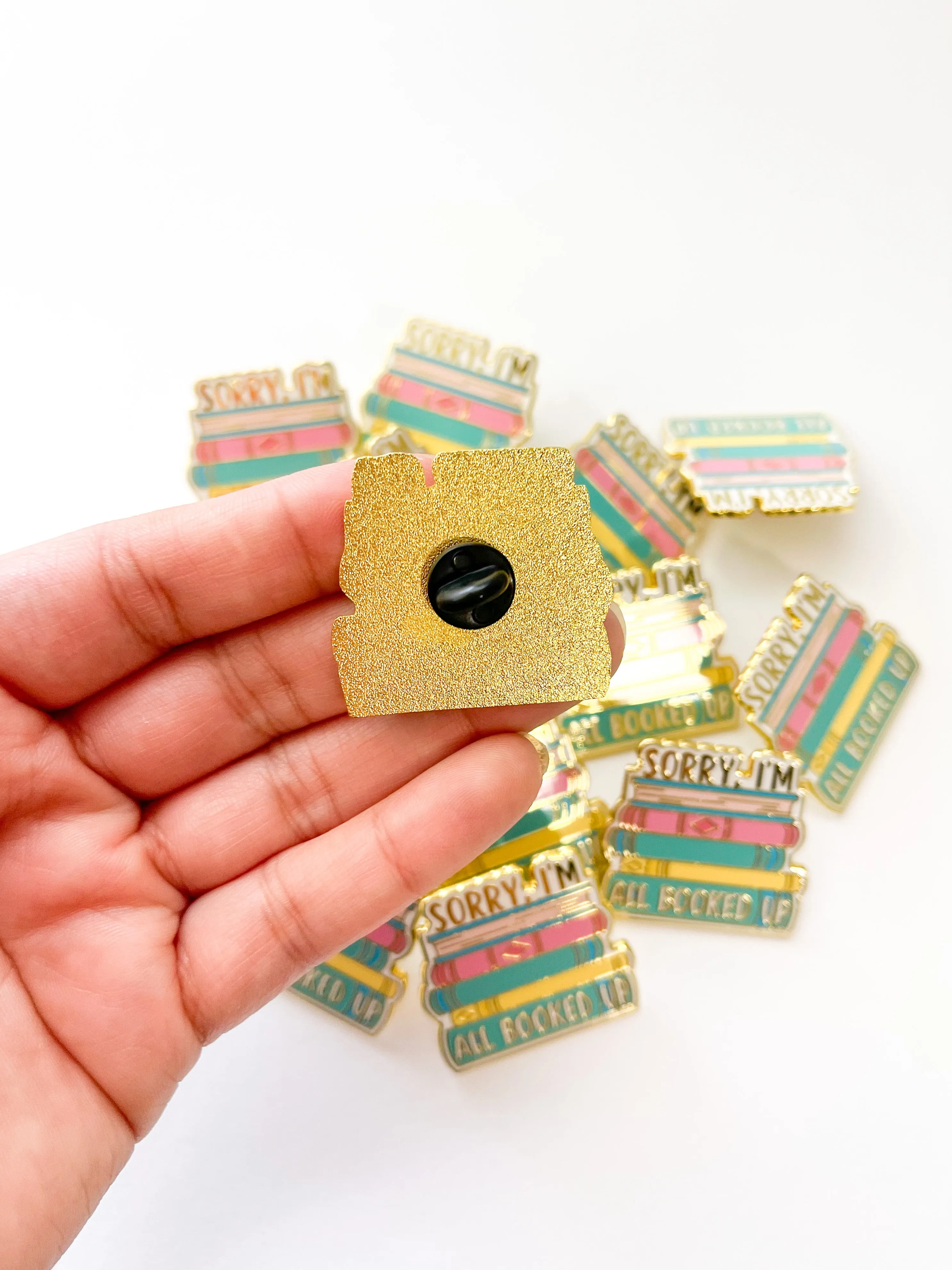 "All Booked" Enamel Pin