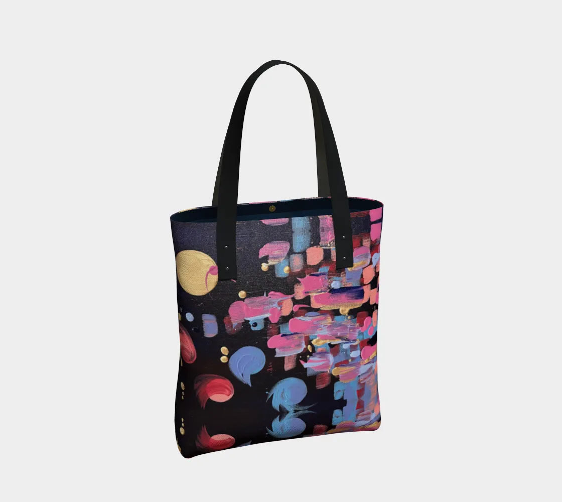 "Winter Night" Tote (Purple, Pink, Blue)