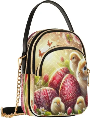 Rabbit Easter Eggs Crossbody Bags for Women Small Sling Cross Body Bag Fanny Packs Phone Wallet Mini Purse
