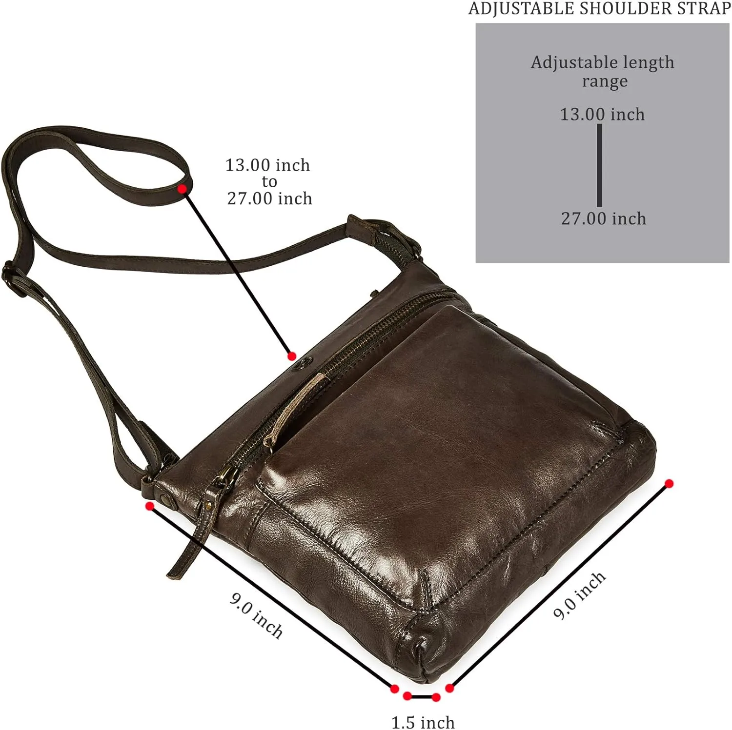 Real Leather Purse for Women Crossbody Bag Travel Shoulder Handbag Small Vintage Pocketbook