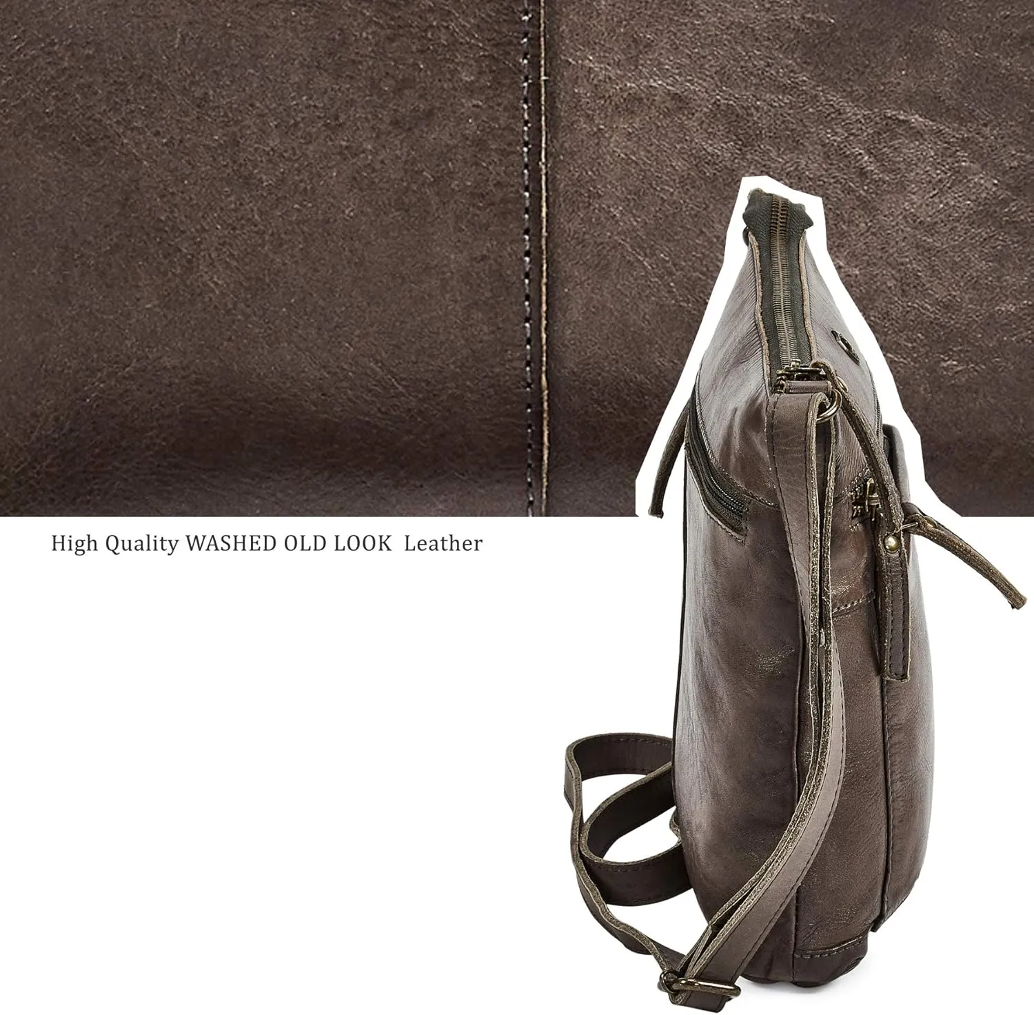 Real Leather Purse for Women Crossbody Bag Travel Shoulder Handbag Small Vintage Pocketbook