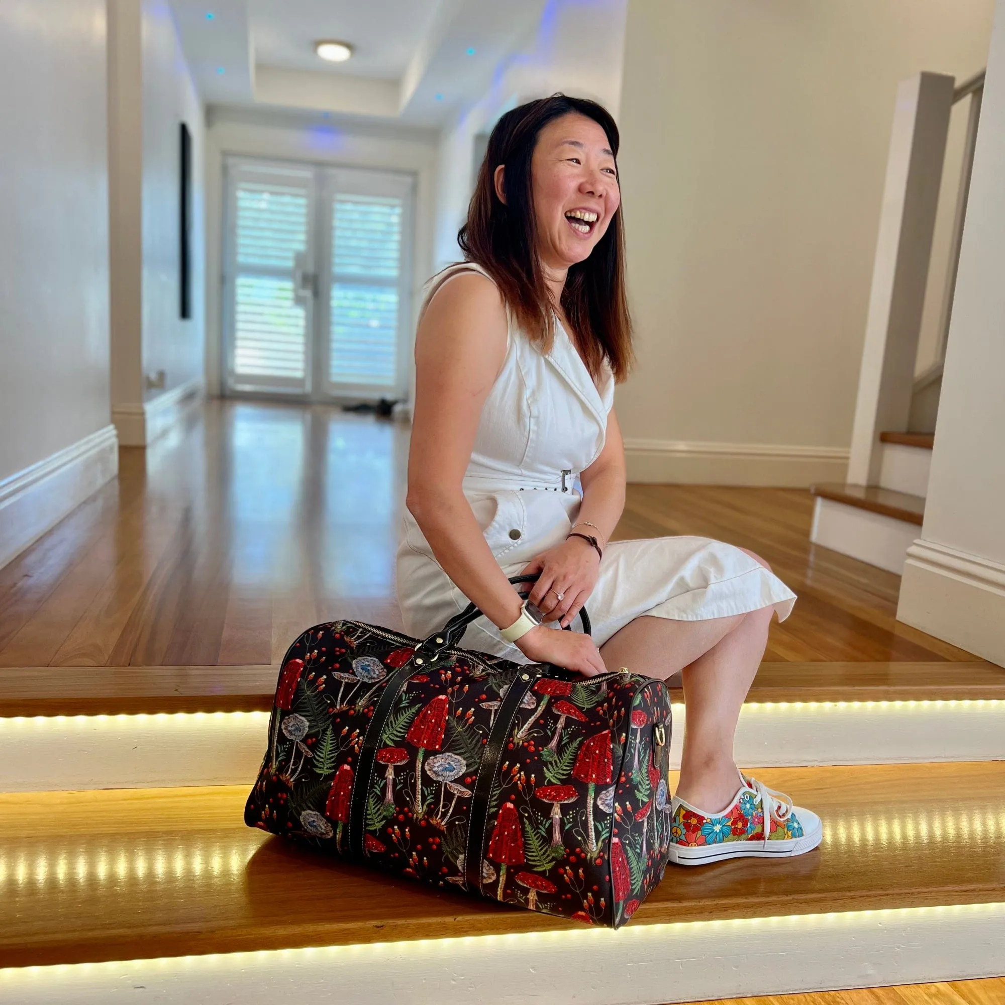 Red Mushrooms | Travel Duffle Bag