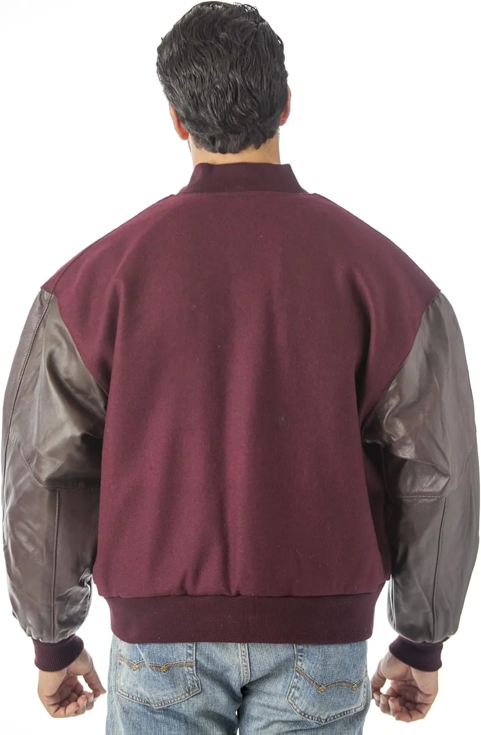 REED Men's Premium Varsity Leather/wool Jacket Made in USA