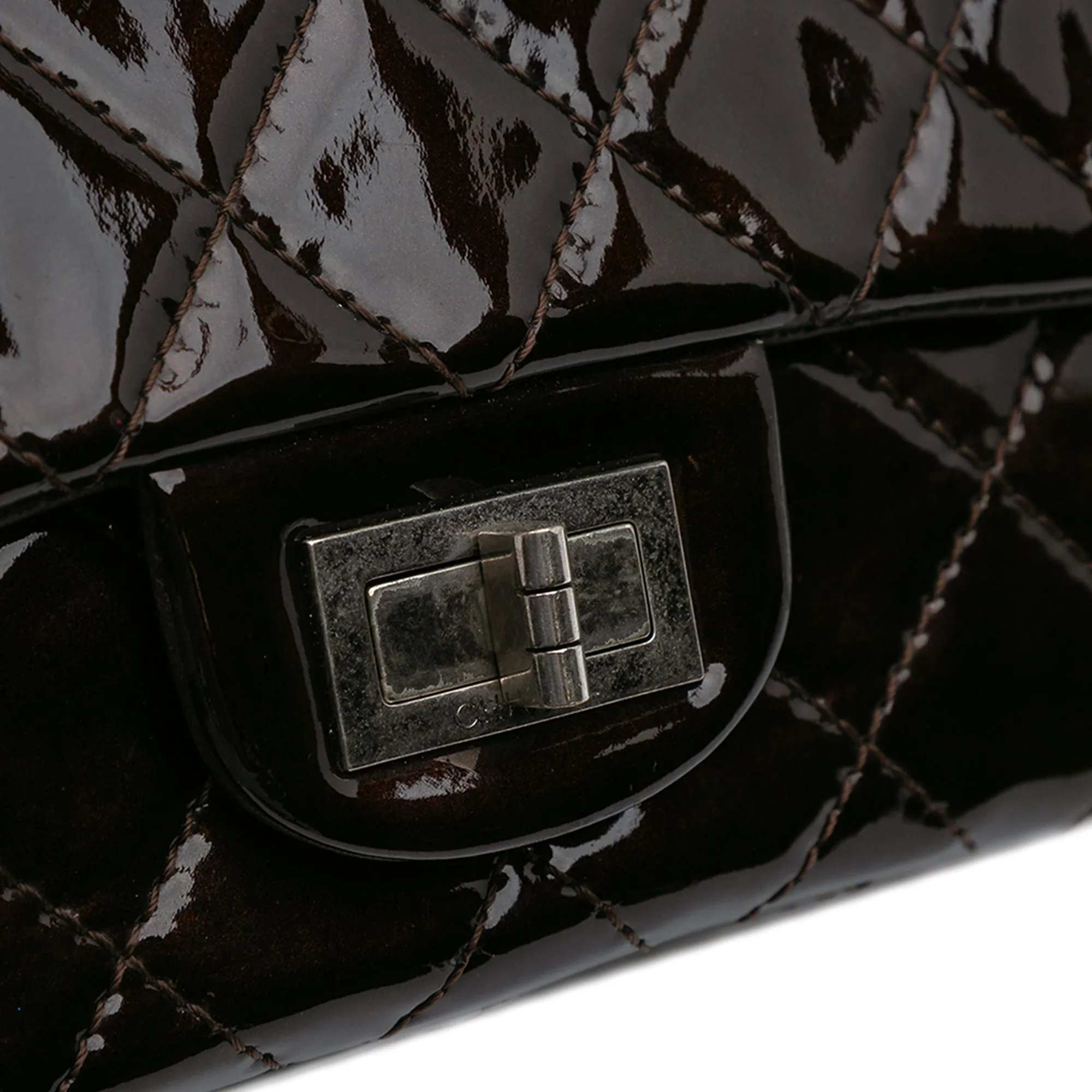 Reissue 2.55 Quilted Patent Double Flap 227