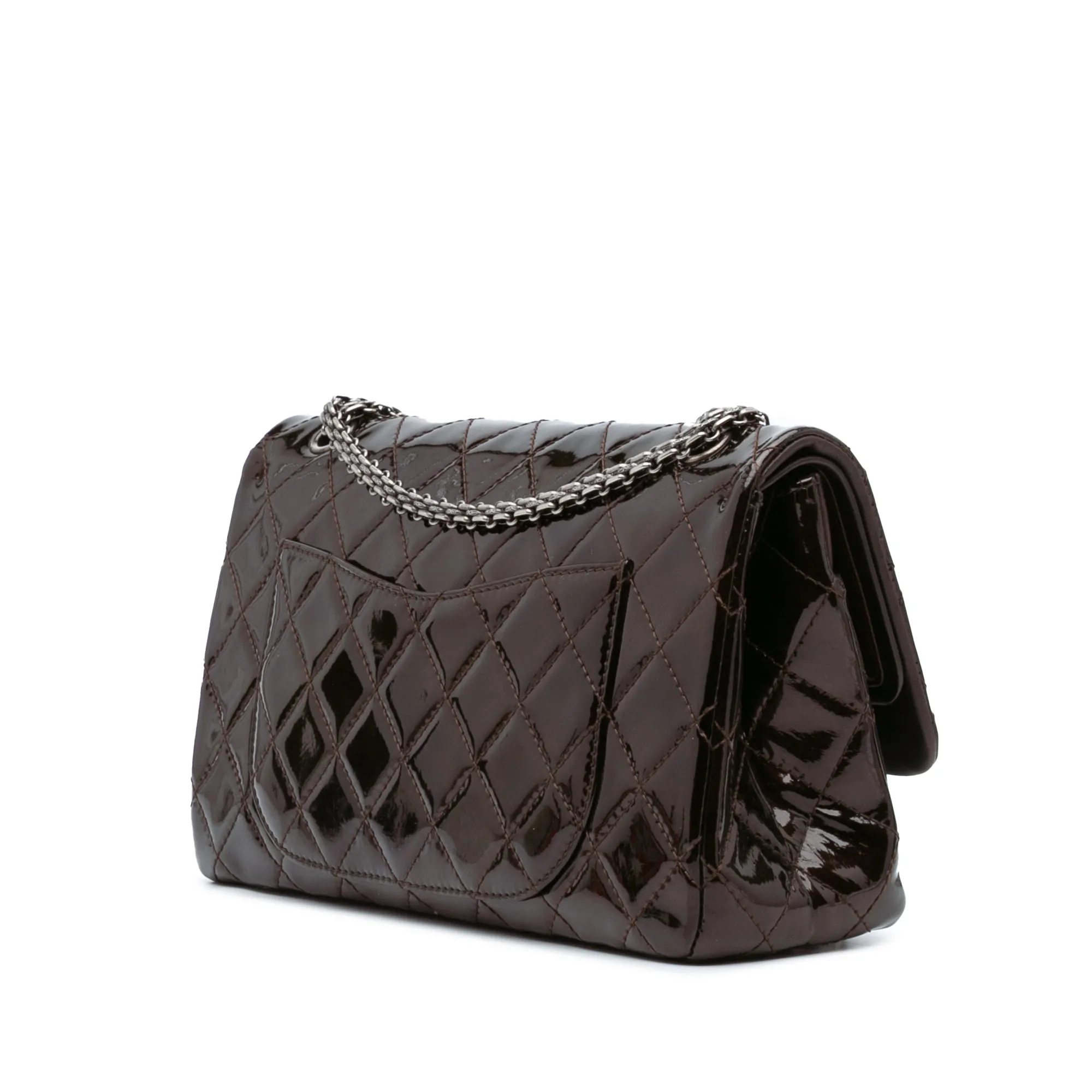 Reissue 2.55 Quilted Patent Double Flap 227