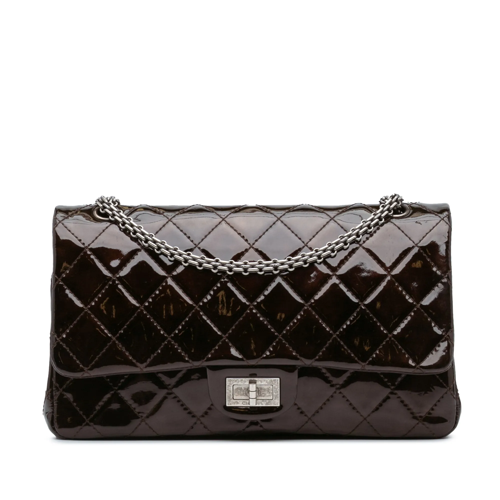 Reissue 2.55 Quilted Patent Double Flap 227